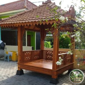 Jual Gazebo Kayu Jati 2 x 2 Meter Minimalis