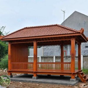 Jual Gazebo Kayu Jati 7×3 Besar