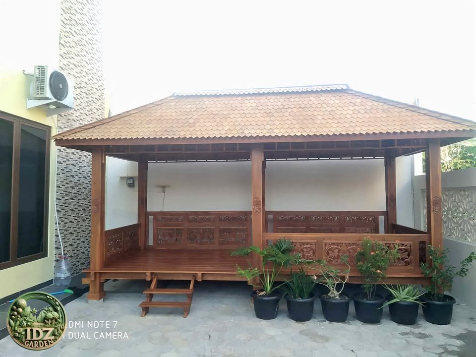 Jual Gazebo Jati Ukuran 6x3