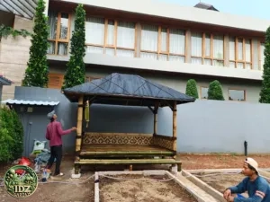 Foto hasil kerja Hasil Pemasangan Saung Bambu Jakarta Selatan