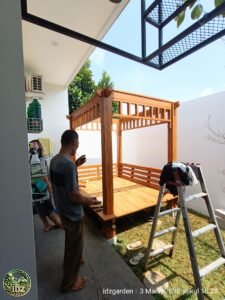 Foto hasil kerja Pembuatan Gazebo Jati 2*2.5 di Kahuripan Parung