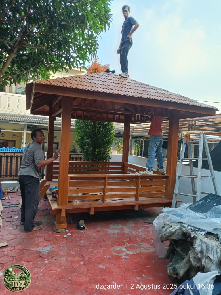 Cara Menentukan Ukuran dan Model Gazebo Kayu Jati