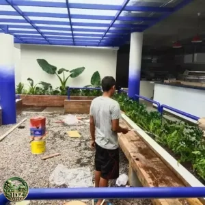 Foto hasil kerja Pemasangan Tanaman di Resto — jasa pembuatan taman