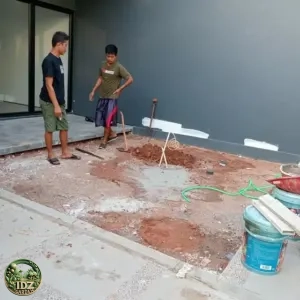 Foto hasil kerja Penanaman Pohon Kamboja Fosil di Tangerang