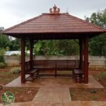 Gazebo Kayu Kelapa 3x3 Model Bangku