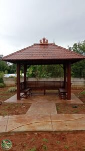 Jual Gazebo Kayu Kelapa 3x3 Model Bangku