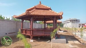 Jual Gazebo Kayu Kelapa Persegi 6 ukuran 4x4